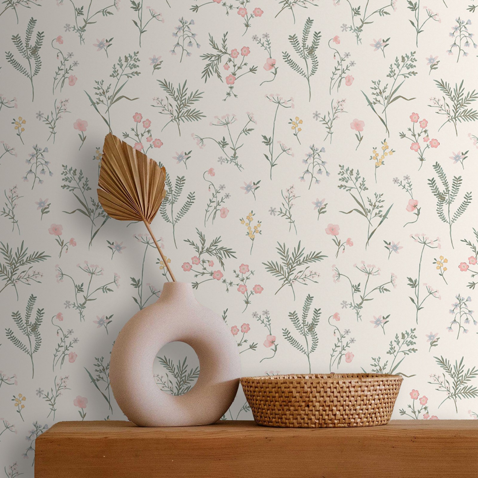 Crosswell koraalroze botanisch - Herbal Wallpaper recensie en prijs