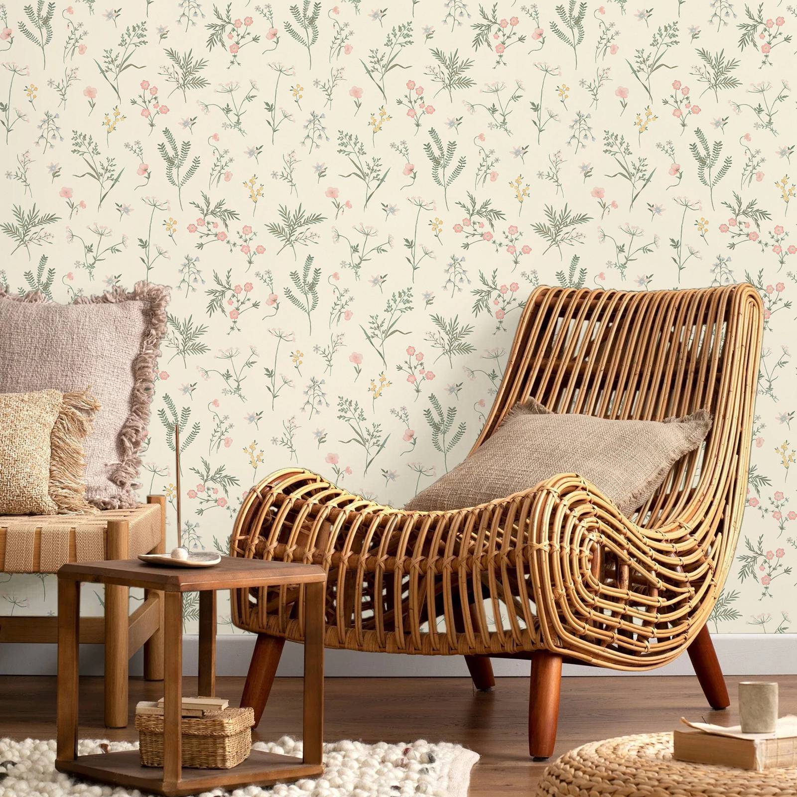 Crosswell koraalroze botanisch - Herbal Wallpaper recensie en prijs