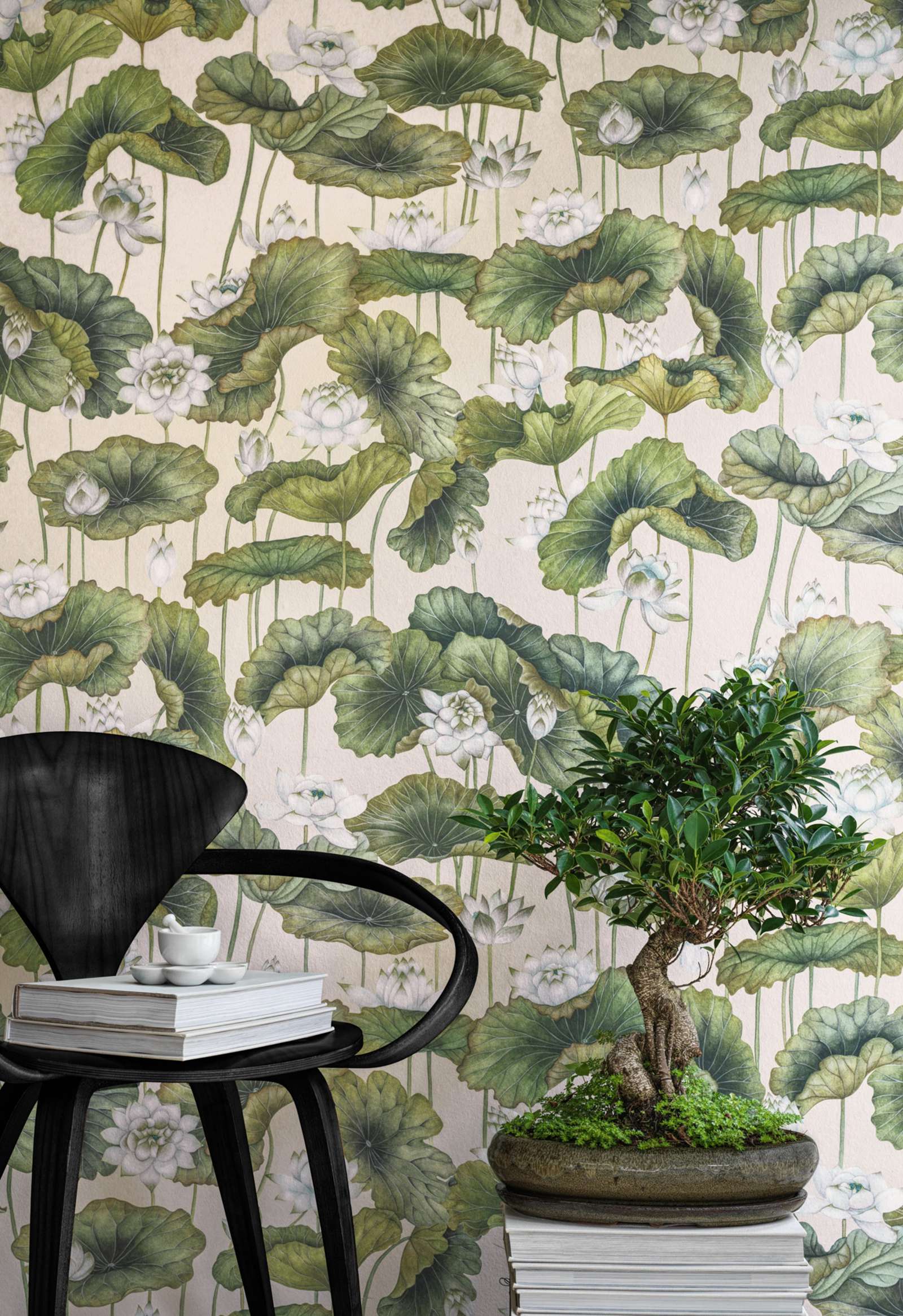 Lily Lotus behang, zelfklevend - Herbal Wallpaper recensie en prijs
