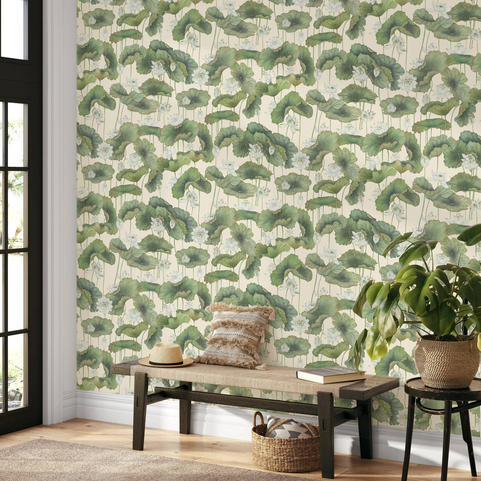 Lily Lotus behang, zelfklevend - Herbal Wallpaper recensie en prijs