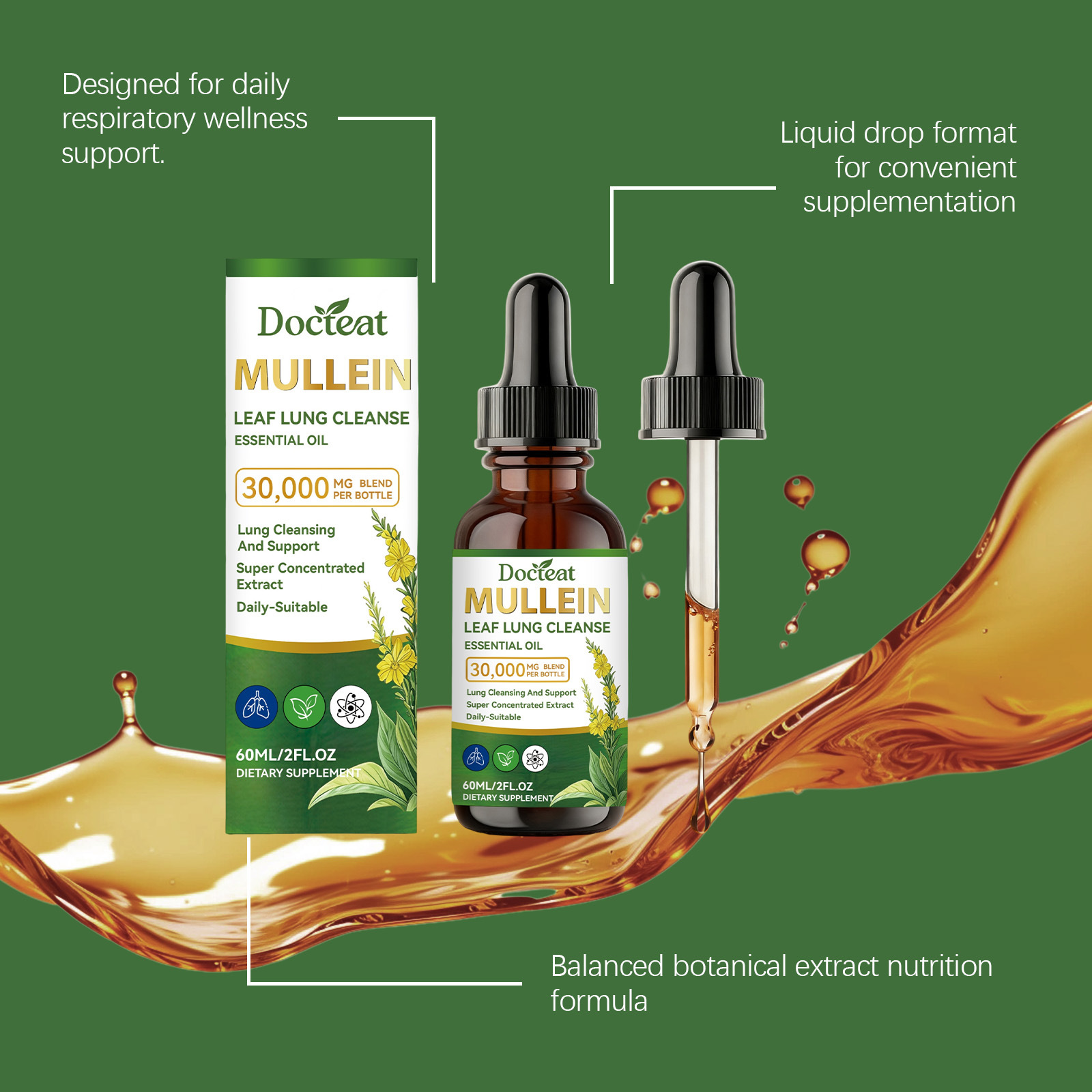 Mulleinblad vloeibare druppels - Herbal Wellness Tincture recensie en prijs