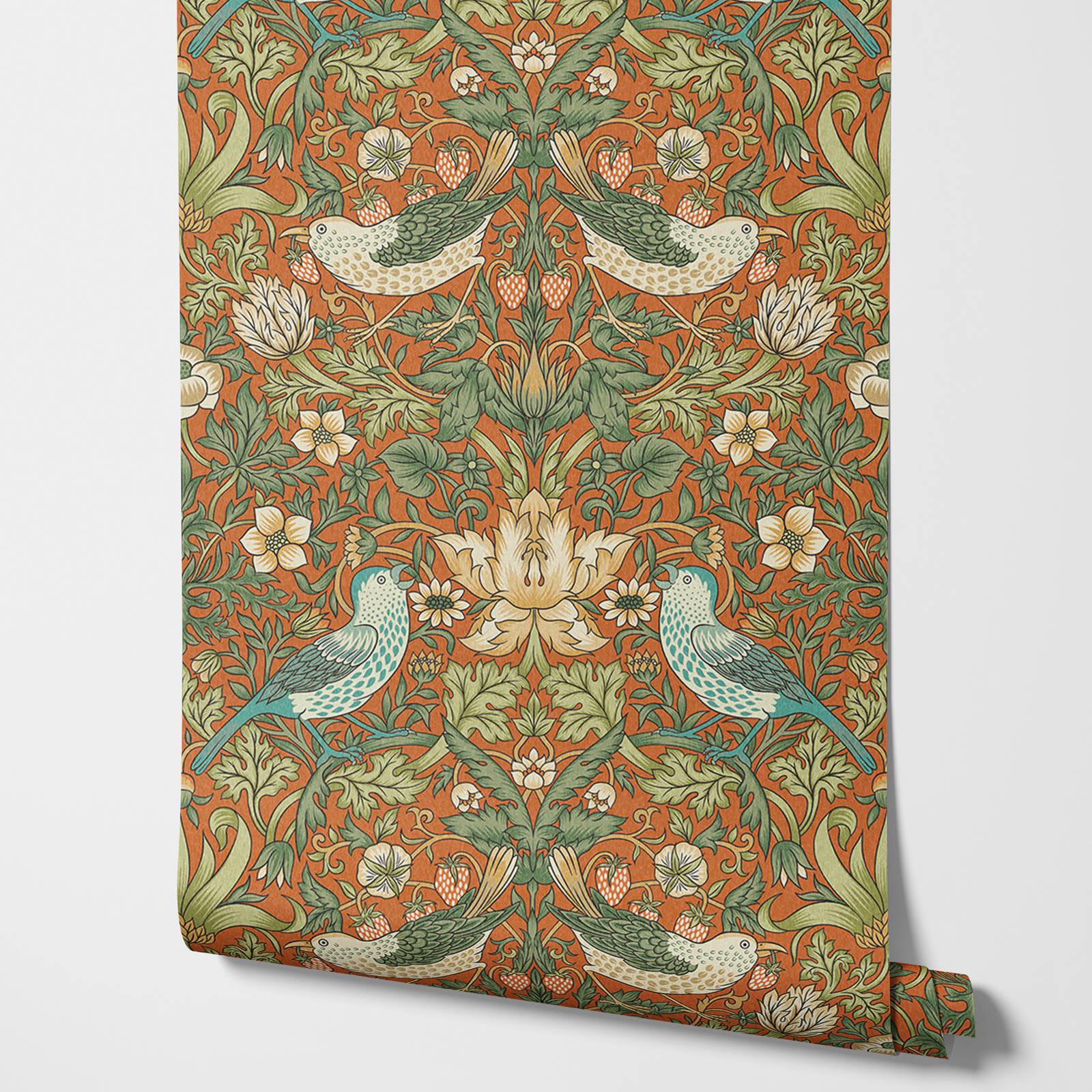 Strawberry Thief Flower Wallpa - Herbal Wallpaper recensie en prijs
