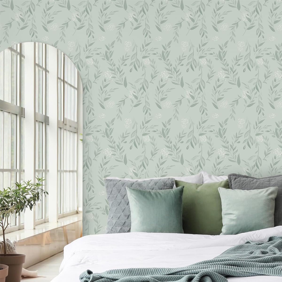 Saliegroen blad Peel and Stick - Herbal Wallpaper recensie en prijs